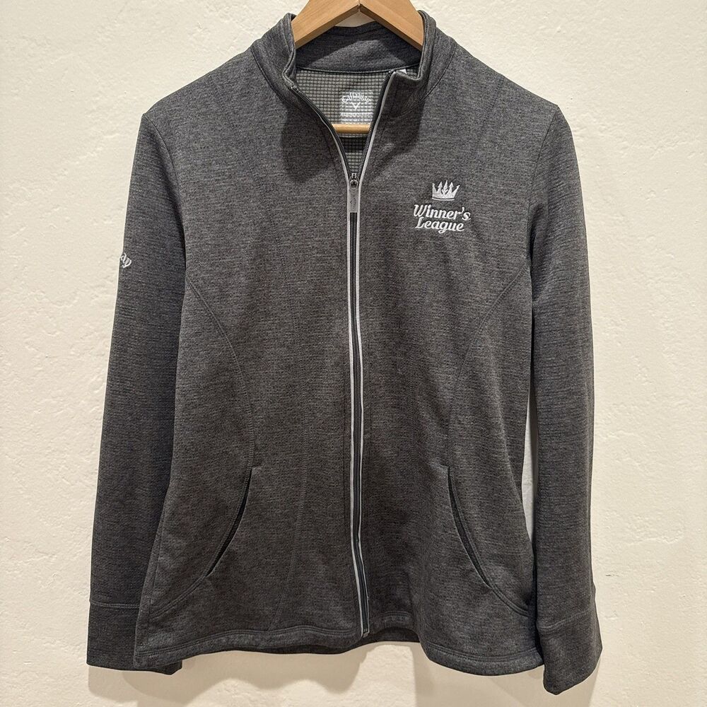 Callaway Womens Sweater M Medium Gray Full Zip Winners League Active wear